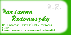 marianna radvanszky business card